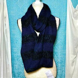 NWT Lord & Taylor Mohair Blend Textured Knit Infinity Scarf
